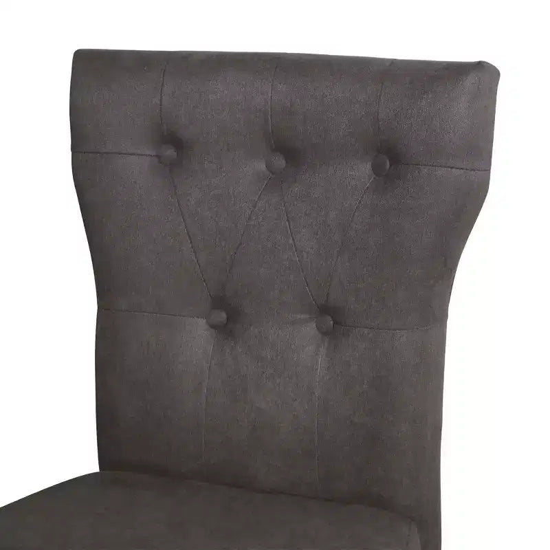 Ensemble de salle à manger 7 pièces ChaletPosh avec chaises de salle à manger avec housse en lin