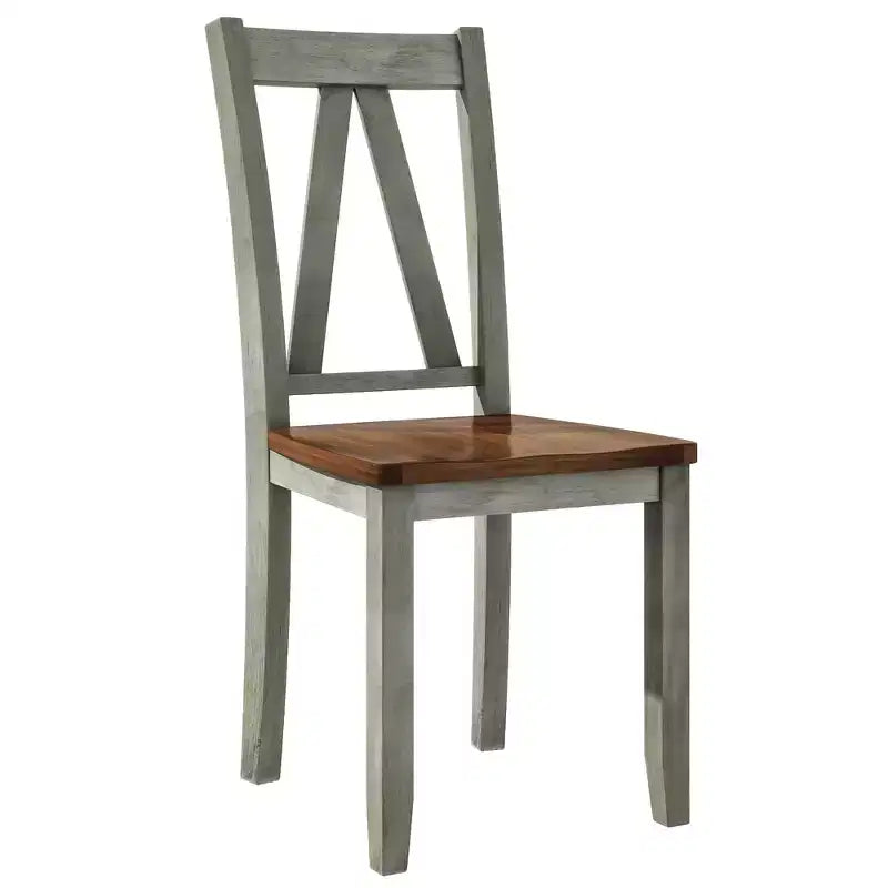 Ensemble de table à manger de ferme en bois pour 6 personnes, table rectangulaire de cuisine avec banc long et 4 chaises de salle à manger, gris