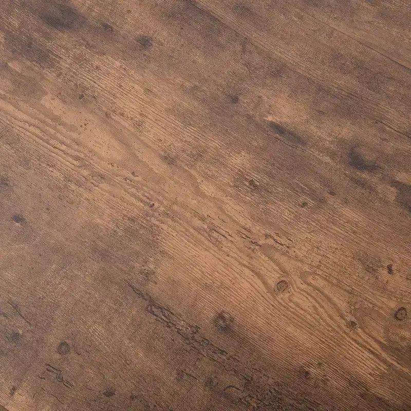 Ensemble de table à manger ronde 3 pièces avec rallonge à abattant, ensemble de cuisine style industriel avec 2 chaises pour petits espaces, brun rustique