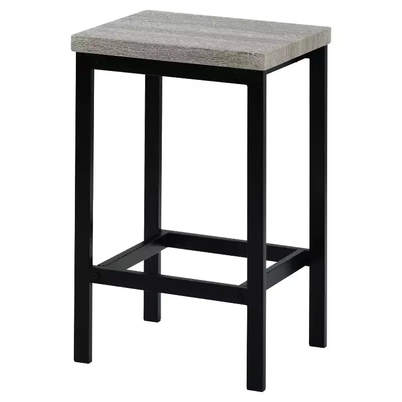 Ensemble de table à manger hauteur comptoir pour 3, ensemble de cuisine de pub en métal, table d'appoint avec repose-pieds et 3 tabourets