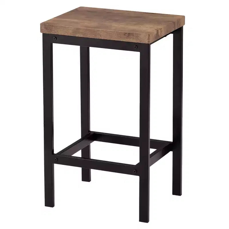 Ensemble de table à manger hauteur comptoir pour 3, ensemble de cuisine de pub en métal, table d'appoint avec repose-pieds et 3 tabourets
