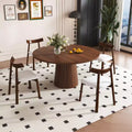 GDFStudio Anita Modern Wooden 5 Piece Dining Set with Round Table and 4 Ergonomic Chairs