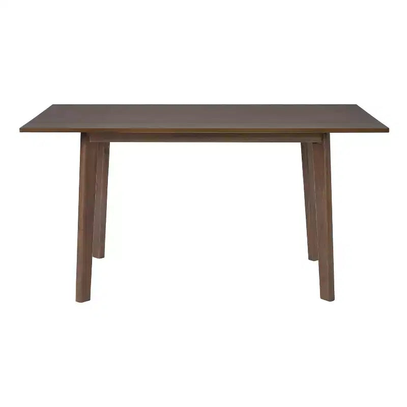 Ensemble de salle à manger moderne 5 pièces avec table en bois massif et 4 chaises en lin, pour cuisine ou salle à manger