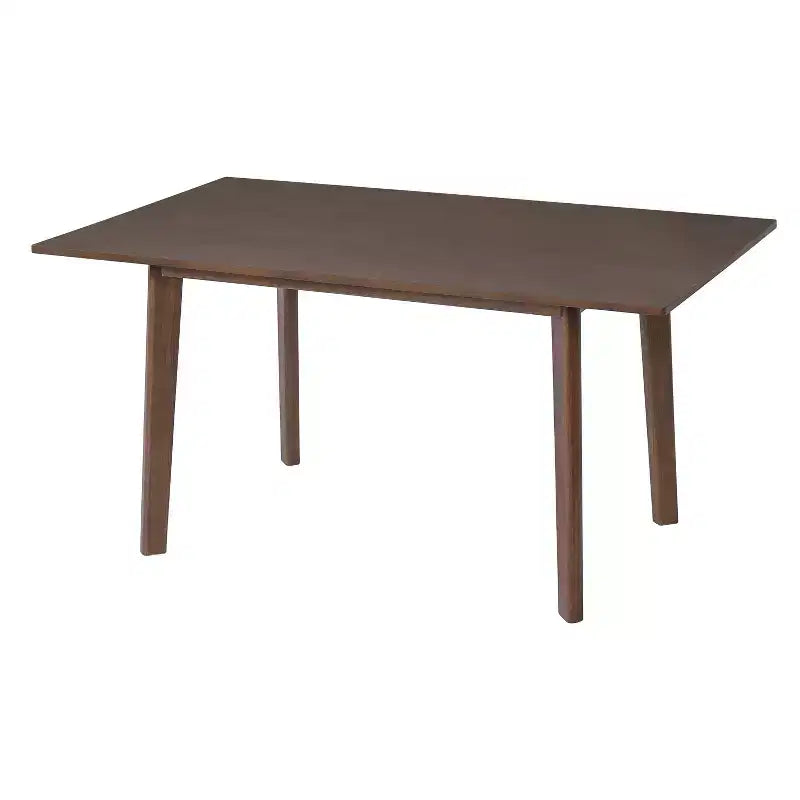 Ensemble de salle à manger moderne 5 pièces avec table en bois massif et 4 chaises en lin, pour cuisine ou salle à manger