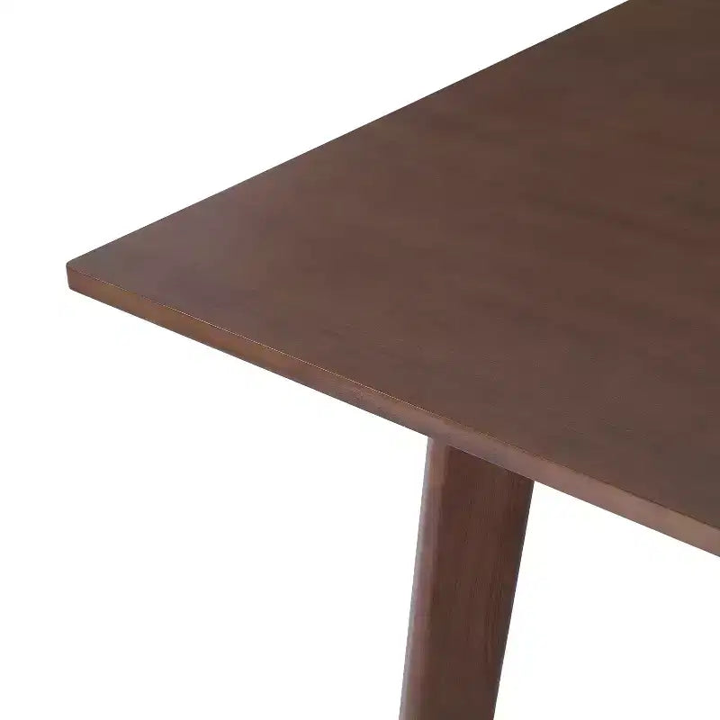Ensemble de salle à manger moderne 5 pièces avec table en bois massif et 4 chaises en lin, pour cuisine ou salle à manger