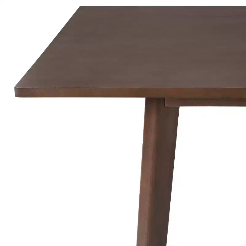 Ensemble de salle à manger moderne 5 pièces avec table en bois massif et 4 chaises en lin, pour cuisine ou salle à manger