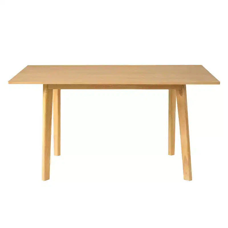 Ensemble de salle à manger moderne 5 pièces avec table en bois massif et 4 chaises en lin, pour cuisine ou salle à manger