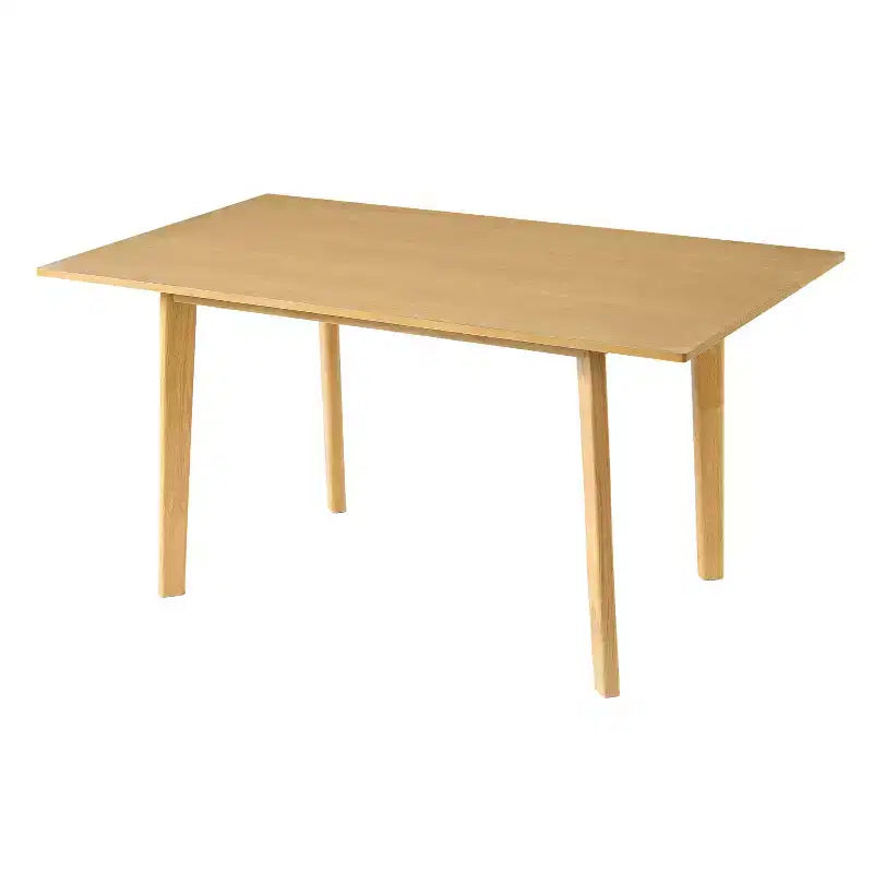 Ensemble de salle à manger moderne 5 pièces avec table en bois massif et 4 chaises en lin, pour cuisine ou salle à manger