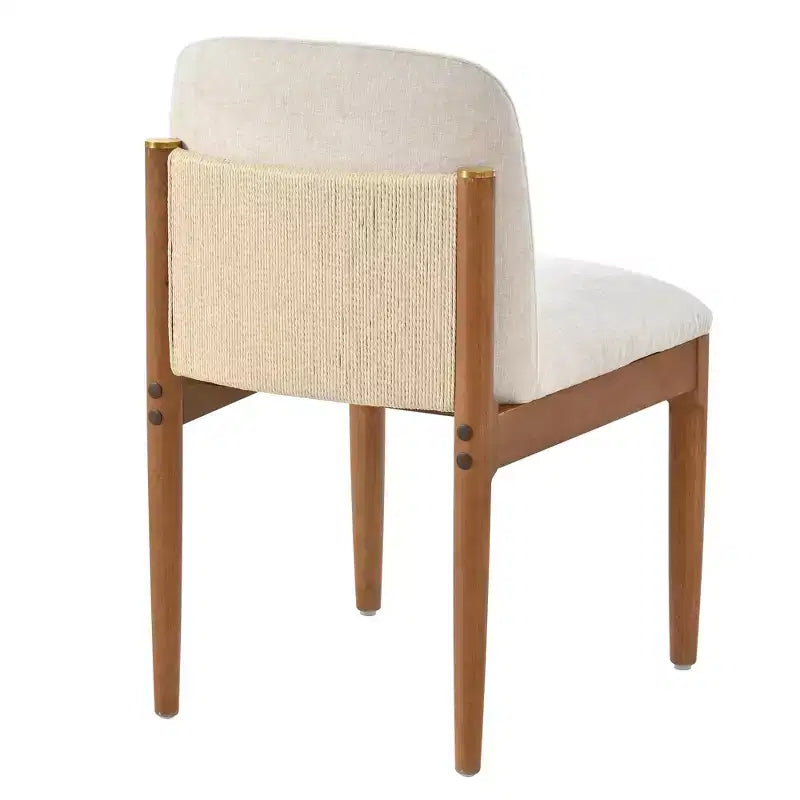 Ensemble de salle à manger moderne 7 pièces Christopher Knight Home Hassan en bois d'hévéa avec table ovale et design en corde tressée