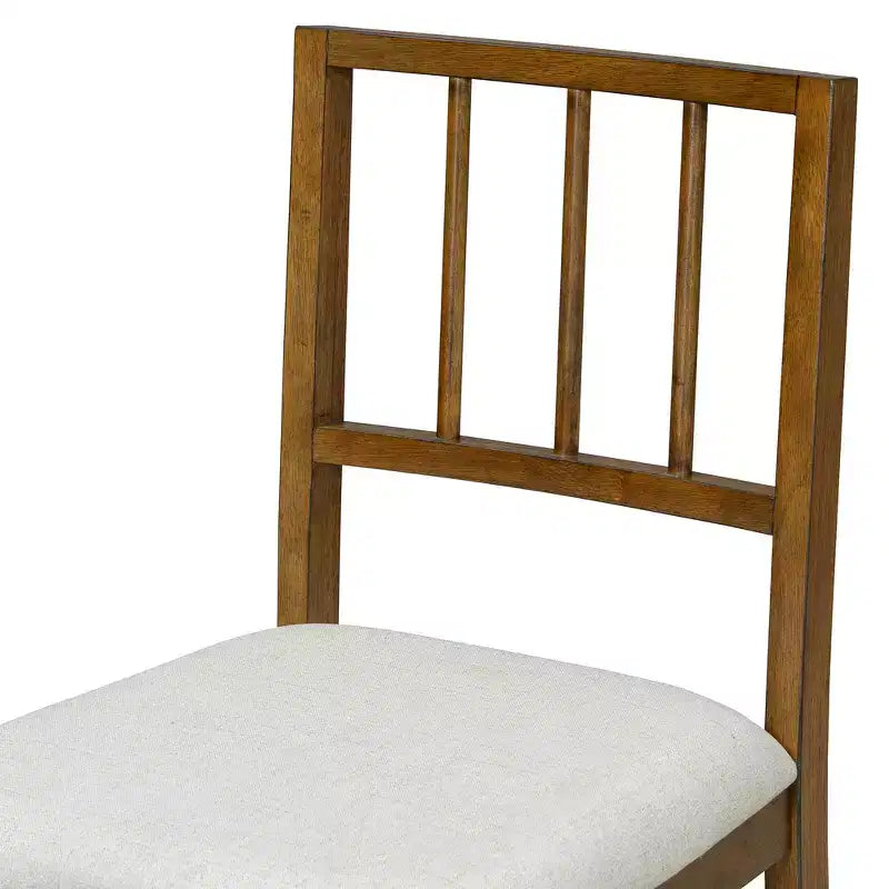 Ensemble de salle à manger de ferme Whisen 6 pièces, meubles de salle à manger en bois pour 6 personnes, table à manger rectangulaire et 4 chaises, 1 banc