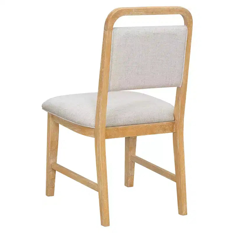 Ensemble de salle à manger vintage extensible pour 6 personnes avec 4 chaises rembourrées et un banc, table de cuisine rustique brossée à la main avec design incurvé