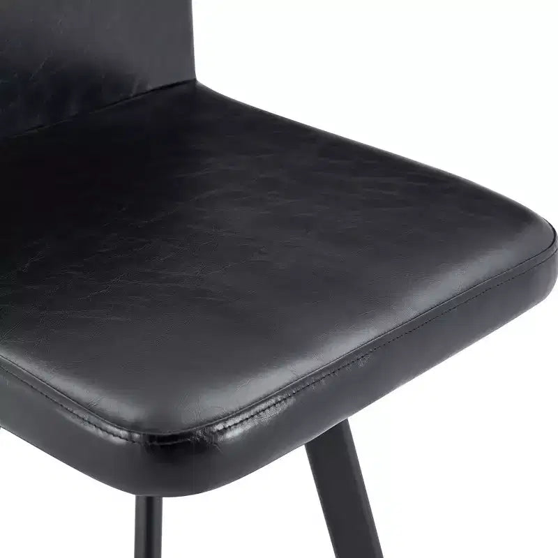 Ensemble de salle à manger 9 pièces GDFStudio Vicente moderne en métal et similicuir avec table en bois