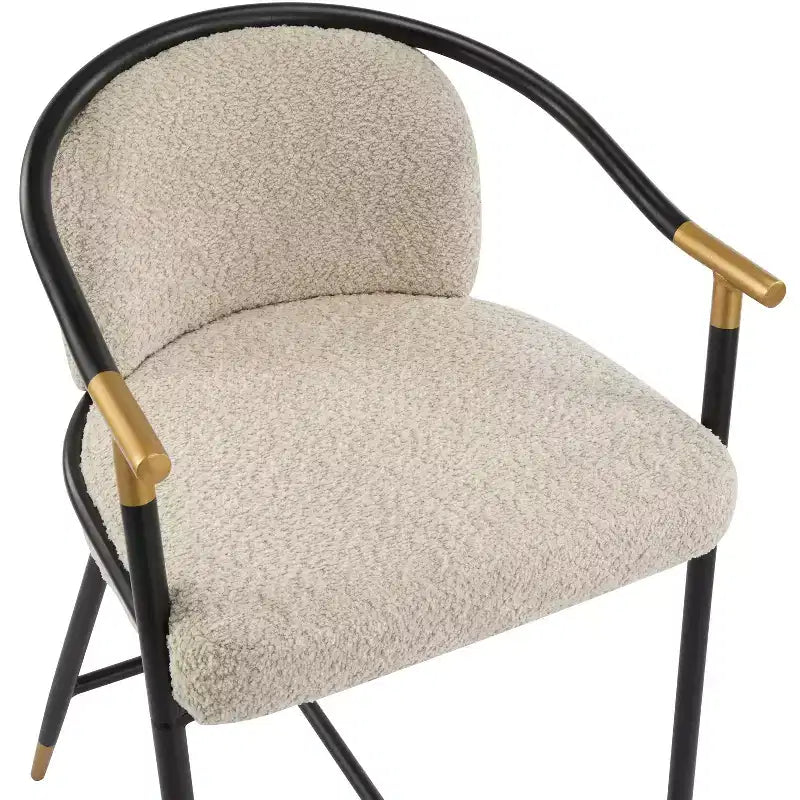 Christopher Knight Home Kun, ensemble de 3 tabourets de comptoir contemporains revêtus de bouclette avec table longue cannelée