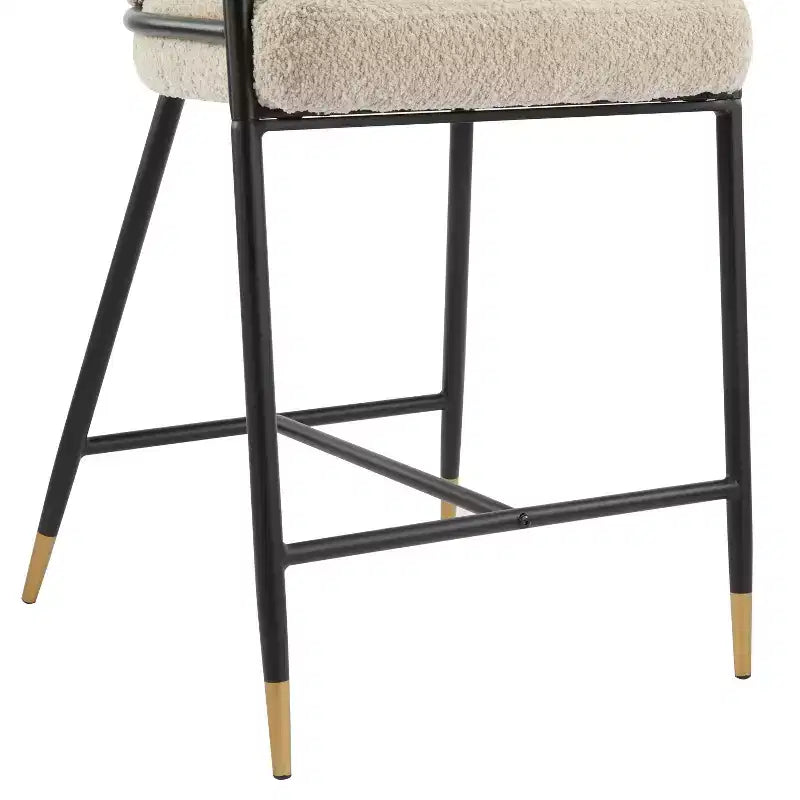 Christopher Knight Home Kun, ensemble de 3 tabourets de comptoir contemporains revêtus de bouclette avec table longue cannelée