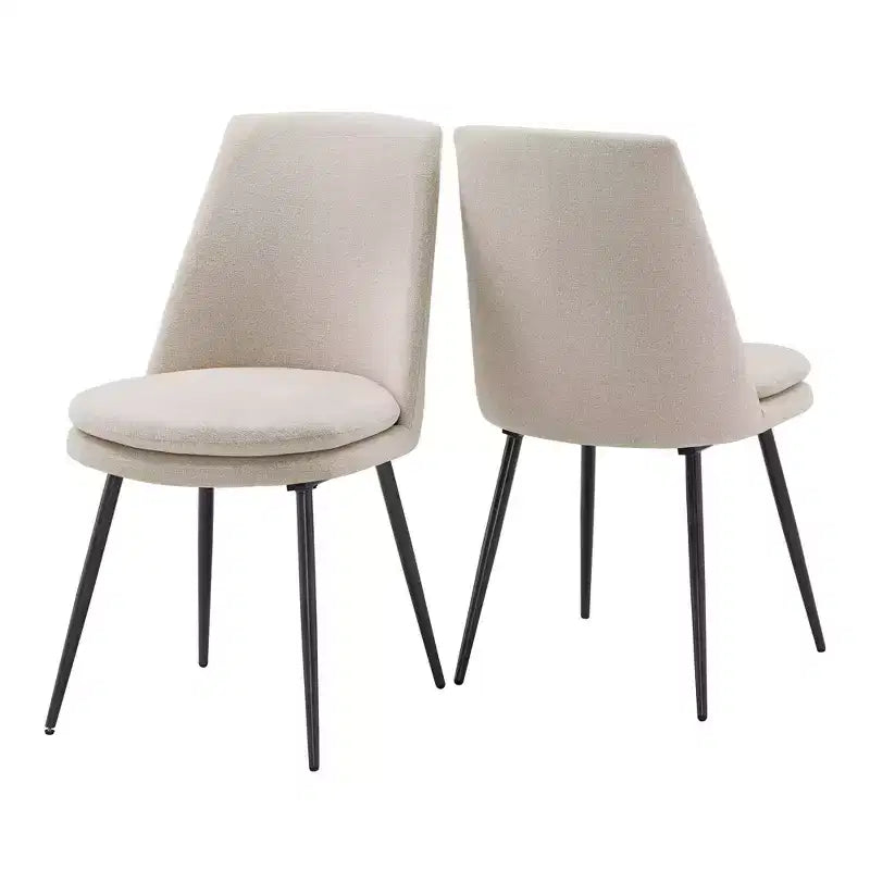 Ensemble de salle à manger conique de style moderne du milieu du siècle en chenille 5 pièces Cortland - iNSPIRE Q