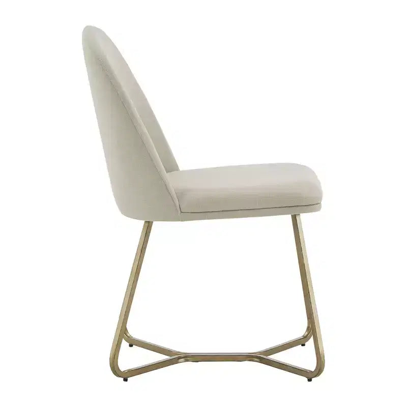 Ensemble table de salle à manger Jolana 45 en chêne rond à plateau noir et chaises de salle à manger tapissées de lin - iNSPIRE Q