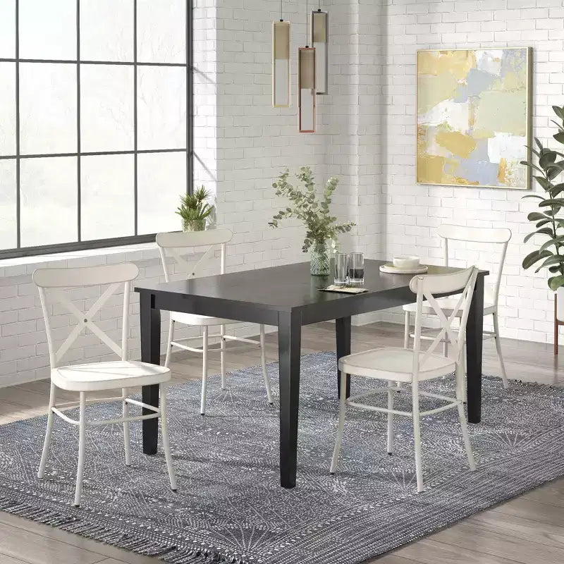 Ensemble de salle à manger Salido noir – 5 pièces – iNSPIRE Q