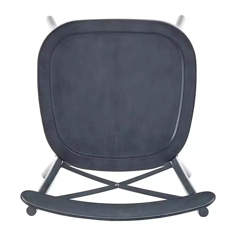 Table de salle à manger ronde Jolana avec plateau en chêne et pieds noirs et ensemble de chaises en métal à dossier en X - iNSPIRE Q