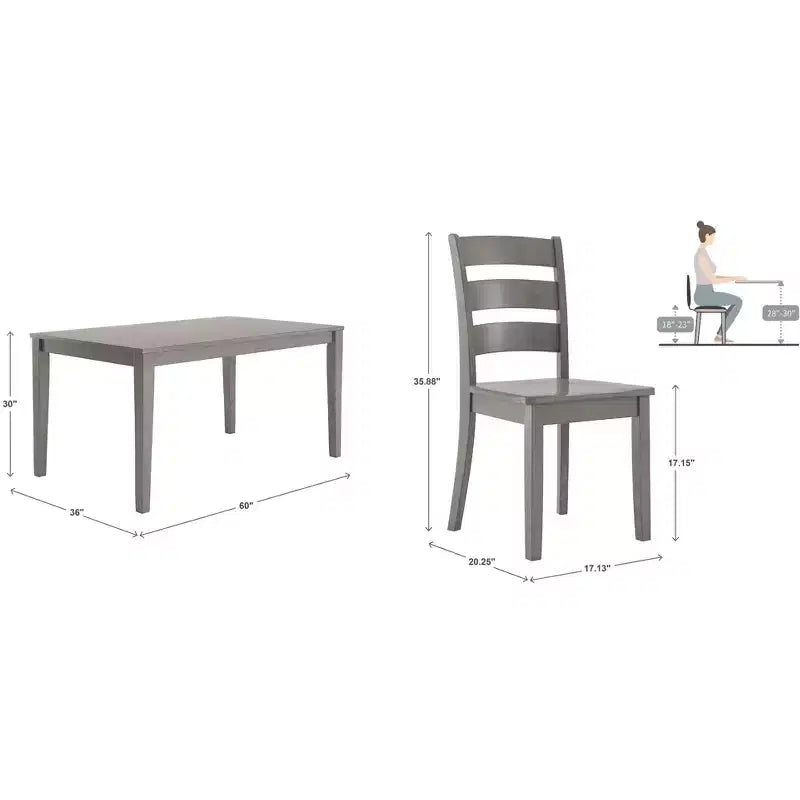 Ensemble de salle à manger 7 pièces Lexington 60" - iNSPIRE Q