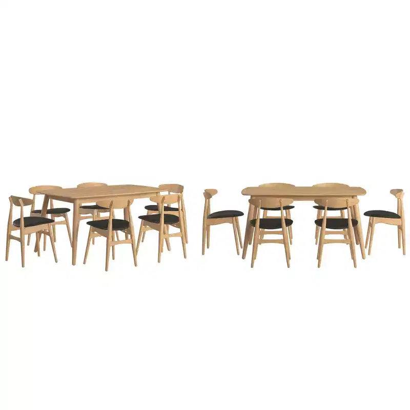 Ensemble de salle à manger Cortland 7 pièces à pieds coniques, style moderne du milieu du siècle - iNSPIRE Q