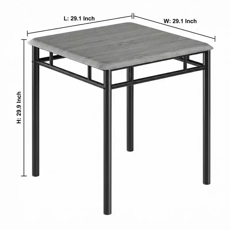 Ensemble table de salle à manger de ferme pour 2 avec 2 chaises rembourrées, table de cuisine en bois peu encombrante pour appartements, mobilier de salle à manger compact