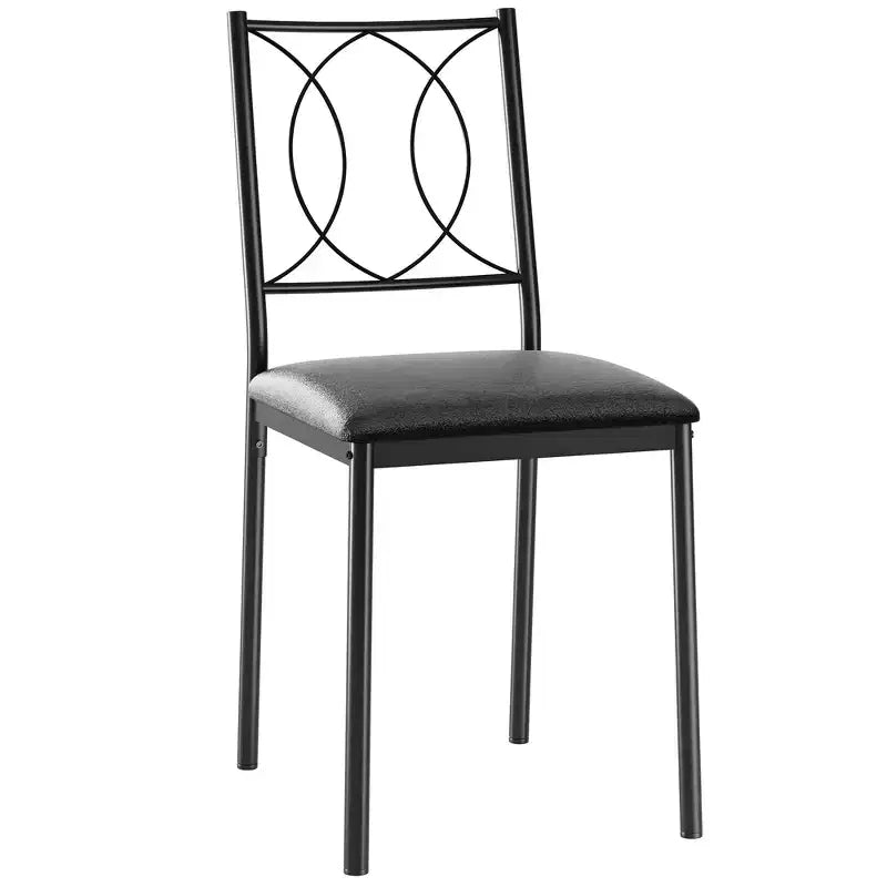 Ensemble table de salle à manger de ferme pour 2 avec 2 chaises rembourrées, table de cuisine en bois peu encombrante pour appartements, mobilier de salle à manger compact