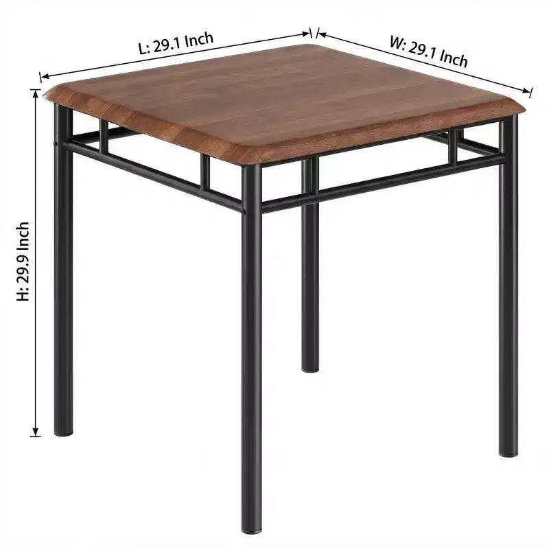 Ensemble table de salle à manger de ferme pour 2 avec 2 chaises rembourrées, table de cuisine en bois peu encombrante pour appartements, mobilier de salle à manger compact