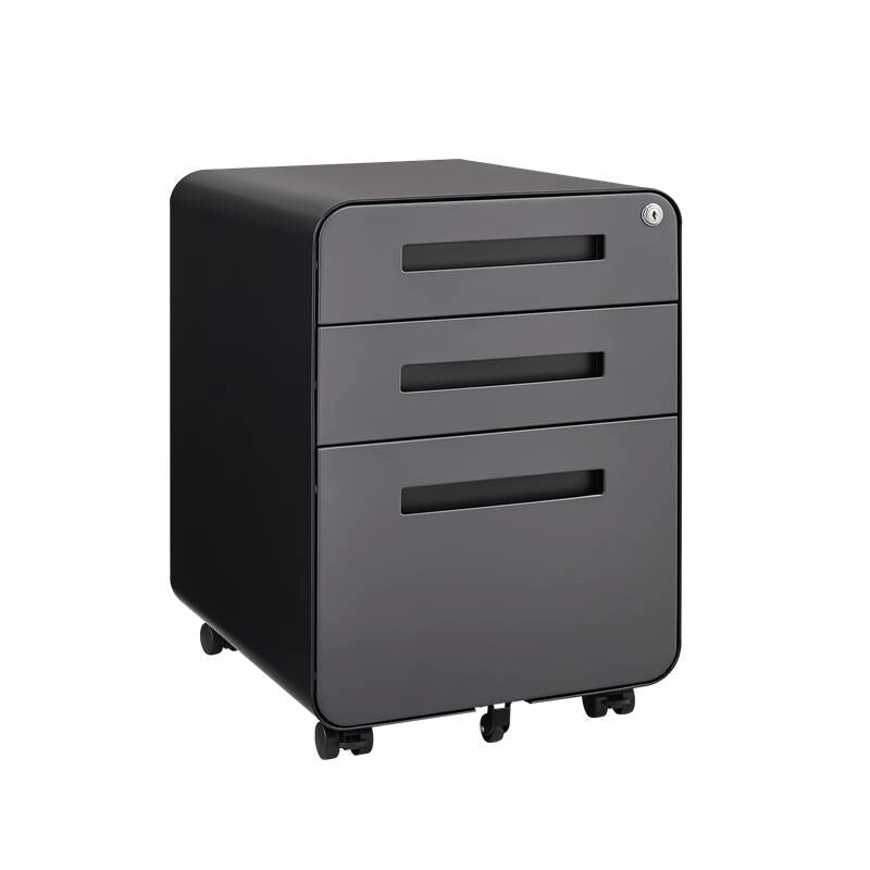 Metal 3 Drawer Mobile Filing Cabinet, legal/letter/A4 file Storage Cabinet