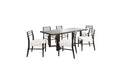 Christopher Knight Home Mila 7pc Rubberwood Upholstered Dining Set Beige/Black