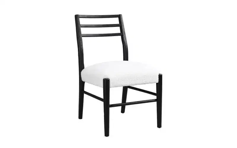 Ensemble de salle à manger 7 pièces Christopher Knight Home Mila, bois d'hévéa et revêtement en tissu, beige/noir