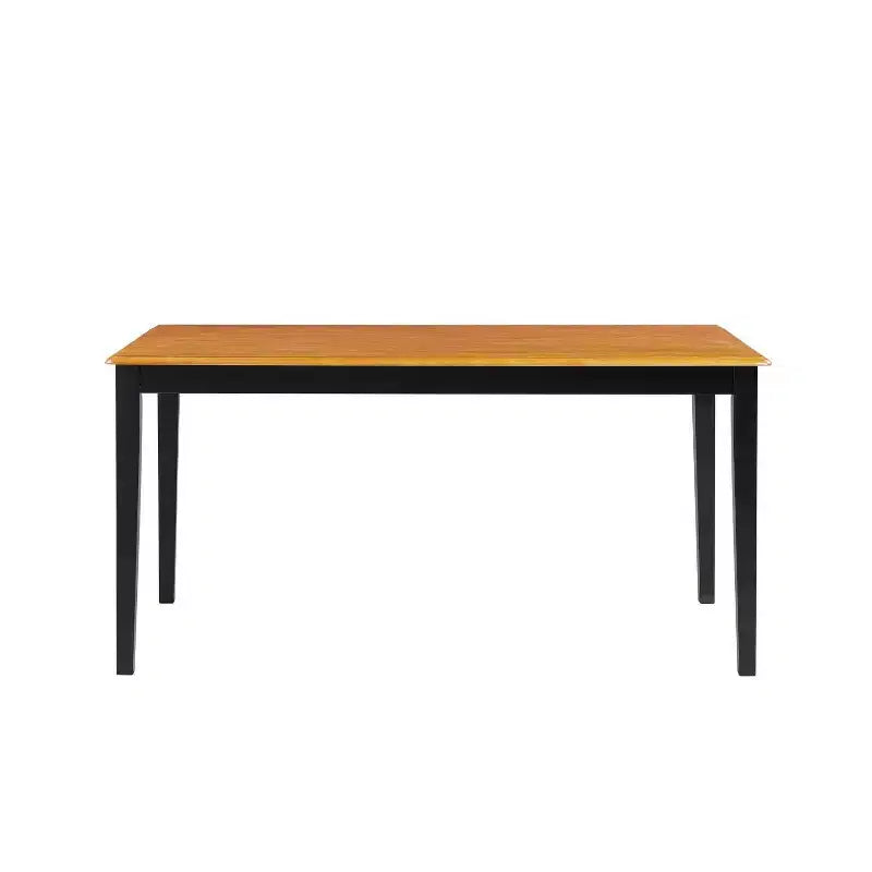 Boraam Ensemble de salle à manger 6 pièces Shaker Bois/Noir/Chêne : comprend un banc, style moderne du milieu du siècle, 6 places