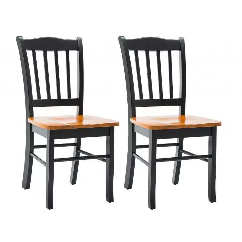 Boraam Ensemble de salle à manger 6 pièces Shaker Bois/Noir/Chêne : comprend un banc, style moderne du milieu du siècle, 6 places