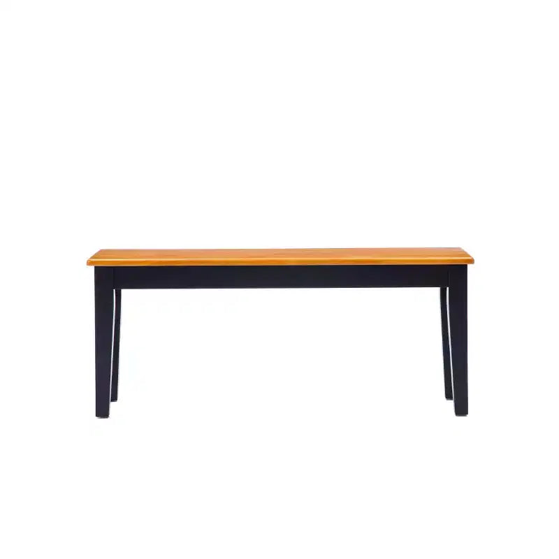 Boraam Ensemble de salle à manger 6 pièces Shaker Bois/Noir/Chêne : comprend un banc, style moderne du milieu du siècle, 6 places