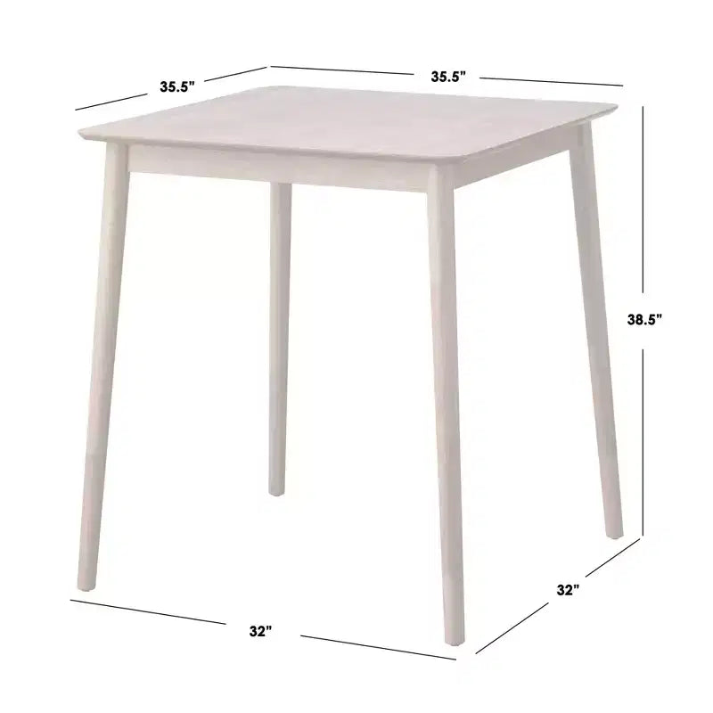 Buylateral Ensemble de salle à manger 3 pièces Newington Cane hauteur comptoir, finition chêne clair/beige