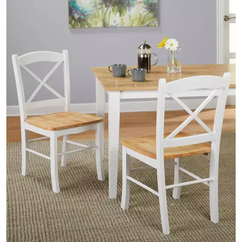 Ensemble de salle à manger rectangulaire 6 pièces Tiffany Farmhouse de Buylateral avec banc blanc/naturel