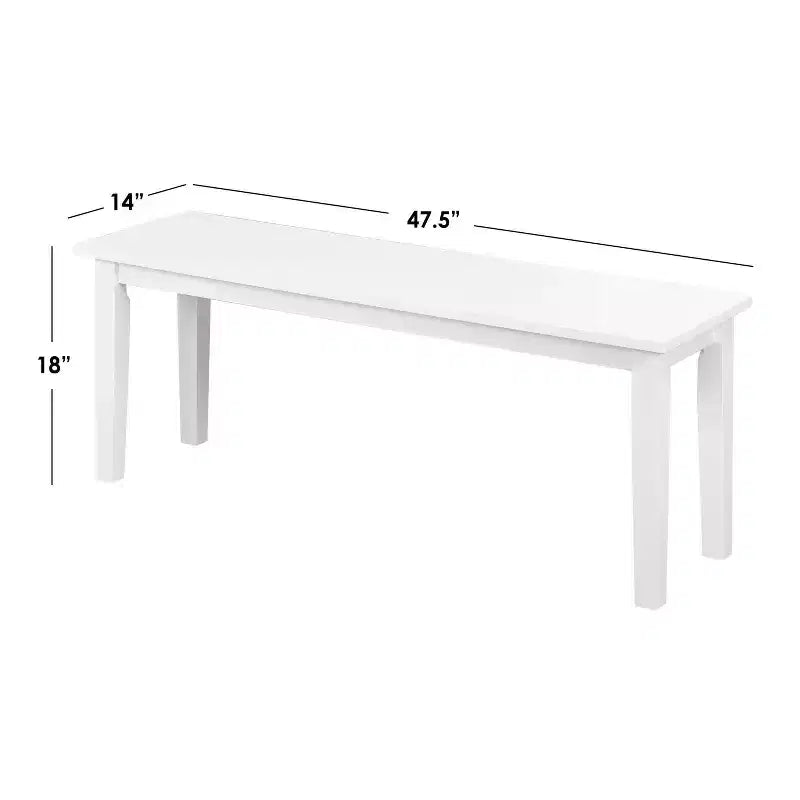 Ensemble de salle à manger rectangulaire 6 pièces Tiffany Farmhouse de Buylateral avec banc blanc/naturel