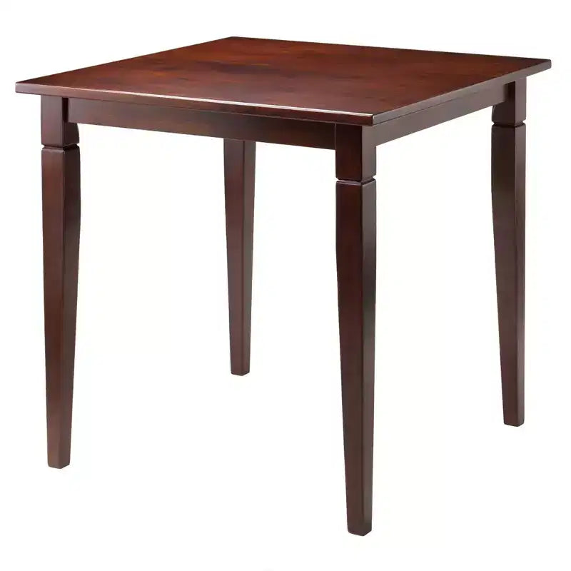Ensemble de salle à manger 3 pièces Kingsgate avec 2 chaises à dossier échelle Hamilton en bois/marron - Winsome : Milieu de siècle moderne, carré, non-extensible