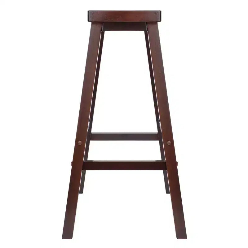 Ensembles de salle à manger 3 pièces Inglewood à hauteur de comptoir avec tabourets de bar à siège en selle Bois/Noyer - Winsome