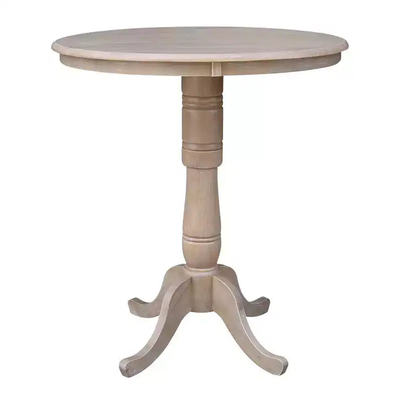 Ensemble de salle à manger Alfred de 36 po avec table ronde à pied central et 2 tabourets de bar, couleur naturelle - International Concepts