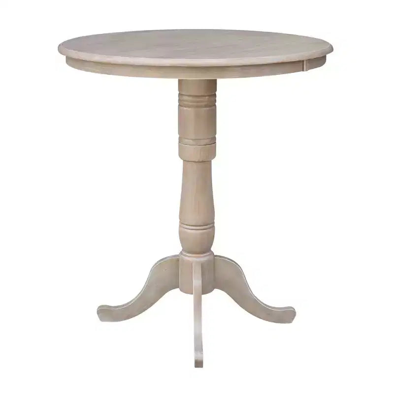 Ensemble de salle à manger Alfred de 36 po avec table ronde à pied central et 2 tabourets de bar, couleur naturelle - International Concepts