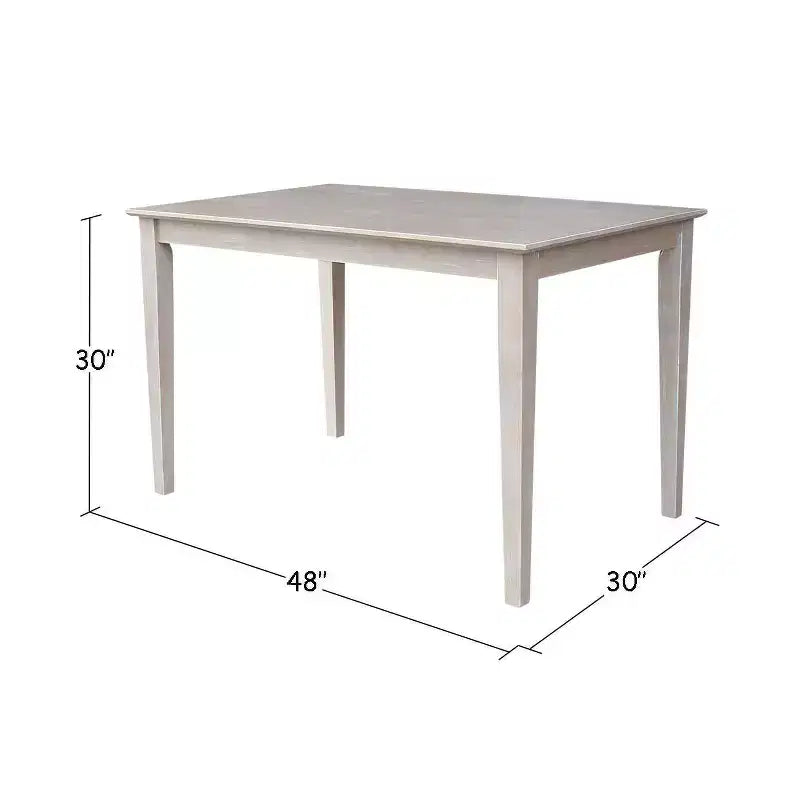 Ensemble de salle à manger 5 pièces en bois massif avec 4 chaises, table rectangulaire - International Concepts