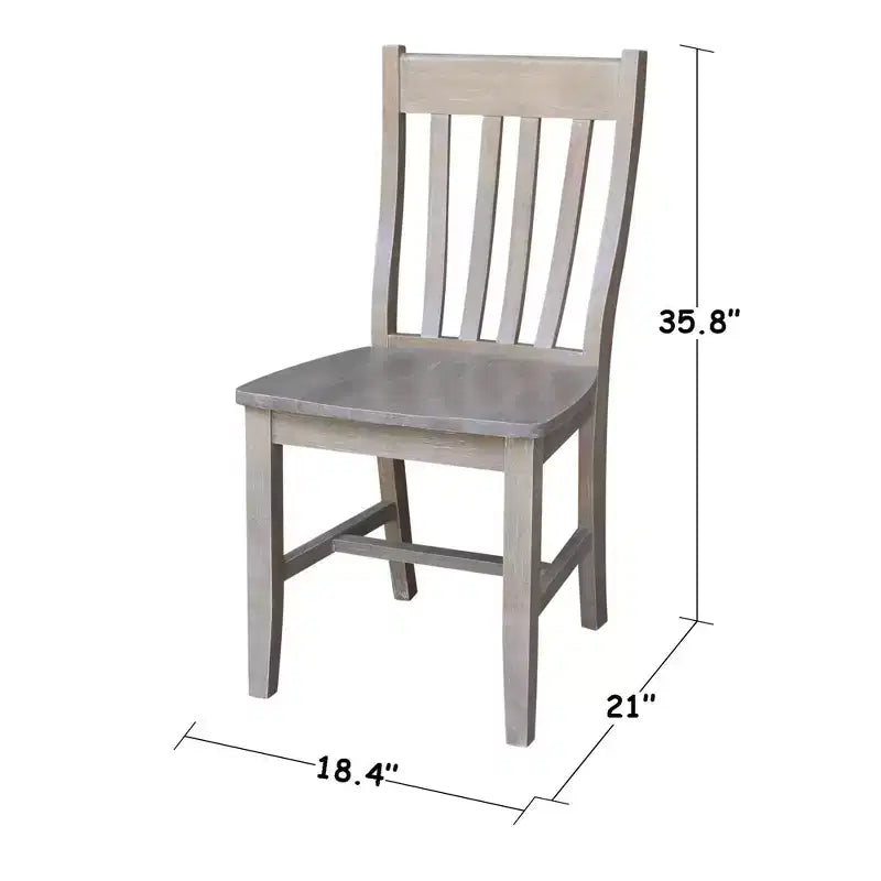 Ensemble de salle à manger 5 pièces en bois massif avec 4 chaises, table rectangulaire - International Concepts