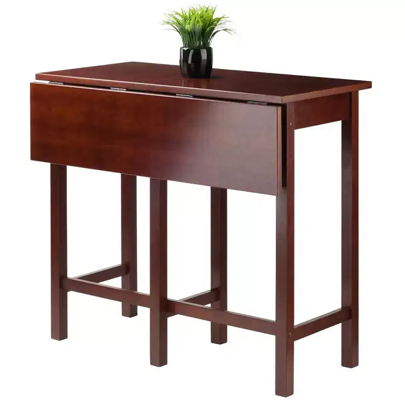 Ensemble de salle à manger 3 pièces Lynnwood 24" avec plateau rabattable et tabourets de comptoir, selle - Winsome : gain de place, 4 places