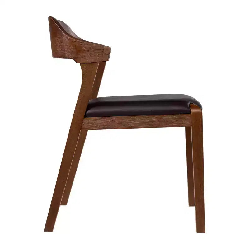 Ensemble de salle à manger extensible 7 pièces Boraam Rasmus avec 2 chaises latérales et 4 fauteuils, couleur châtaignier : similicuir moderne, 8 places