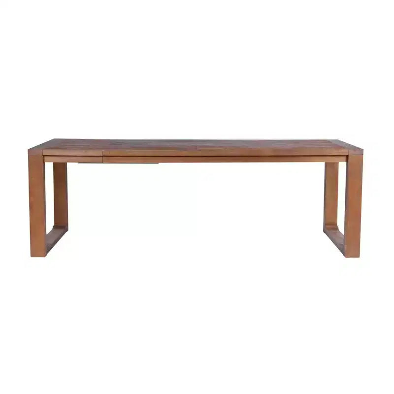 Ensemble de salle à manger extensible 7 pièces Boraam Rasmus avec 2 chaises latérales et 4 fauteuils, couleur châtaignier : similicuir moderne, 8 places