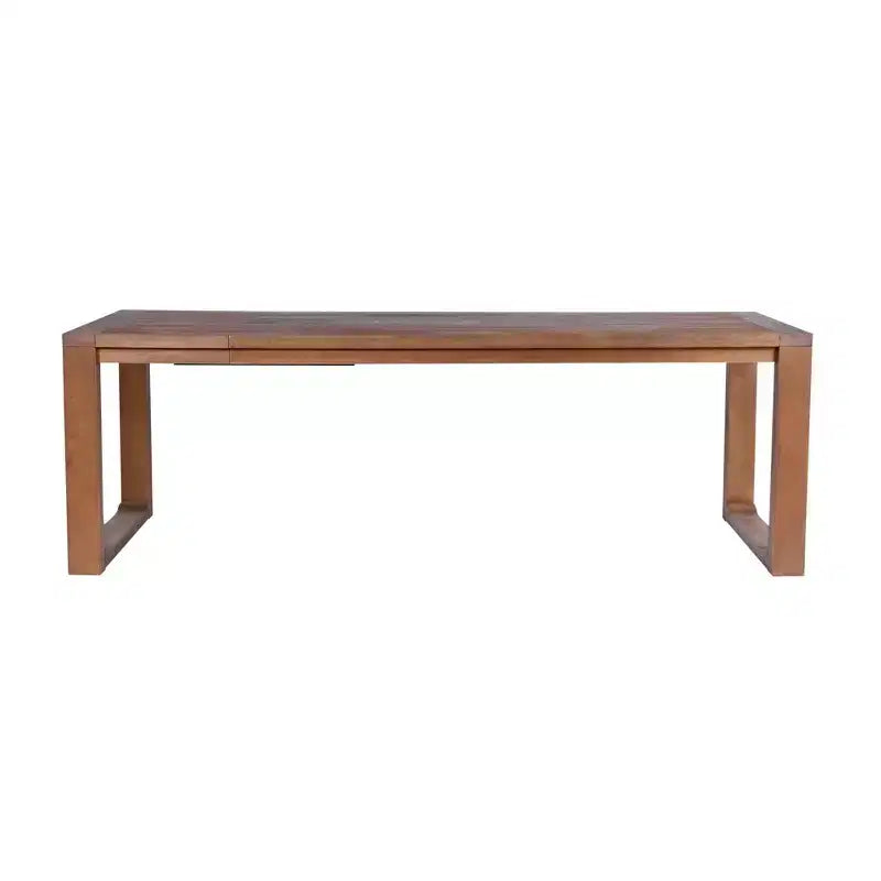 Ensemble de salle à manger extensible 6 pièces Rasmus de Boraam, finition brossée couleur Châtaigne : Style moderne, banc et chaises en similicuir
