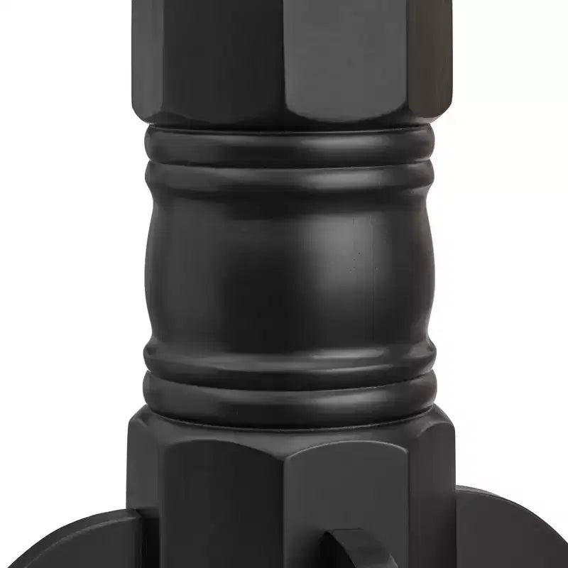 Buylateral Ensemble de salle à manger rond 3 pièces Thorton Farmhouse 101 cm noir
