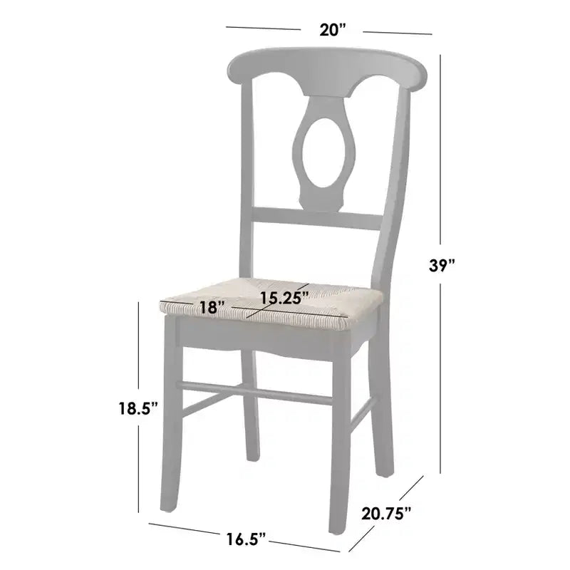 Buylateral Ensemble de salle à manger rond 3 pièces Thorton Farmhouse 101 cm noir