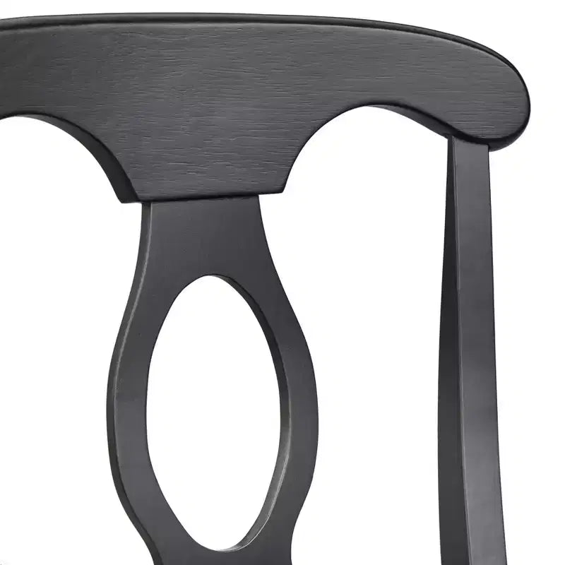 Buylateral Ensemble de salle à manger rond 3 pièces Thorton Farmhouse 101 cm noir