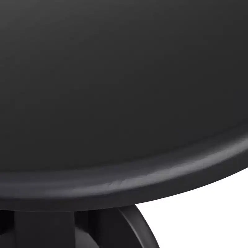 Buylateral Ensemble de salle à manger rond 3 pièces Thorton Farmhouse 101 cm noir